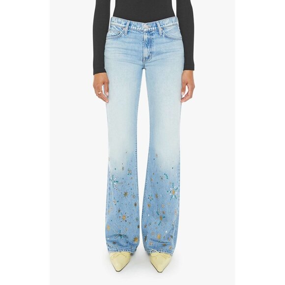 NWT Mother The Bookie Heel in Righteous Gemstone Loose Bootcut Jeans 26 - Picture 1 of 15